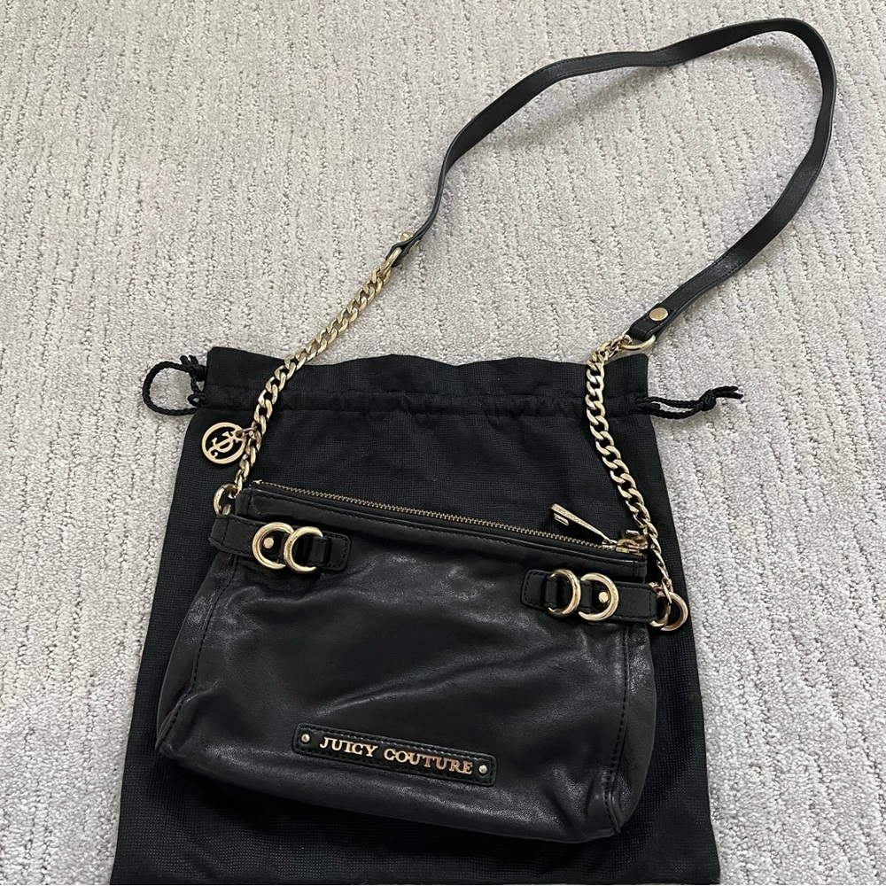 Juicy Couture Crossbody Black and Gold Bag